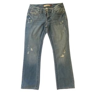 Aéropostale Chelsea Bootcut Distressed Embroidered Back Pockets Jeans Size‎ 5/6R